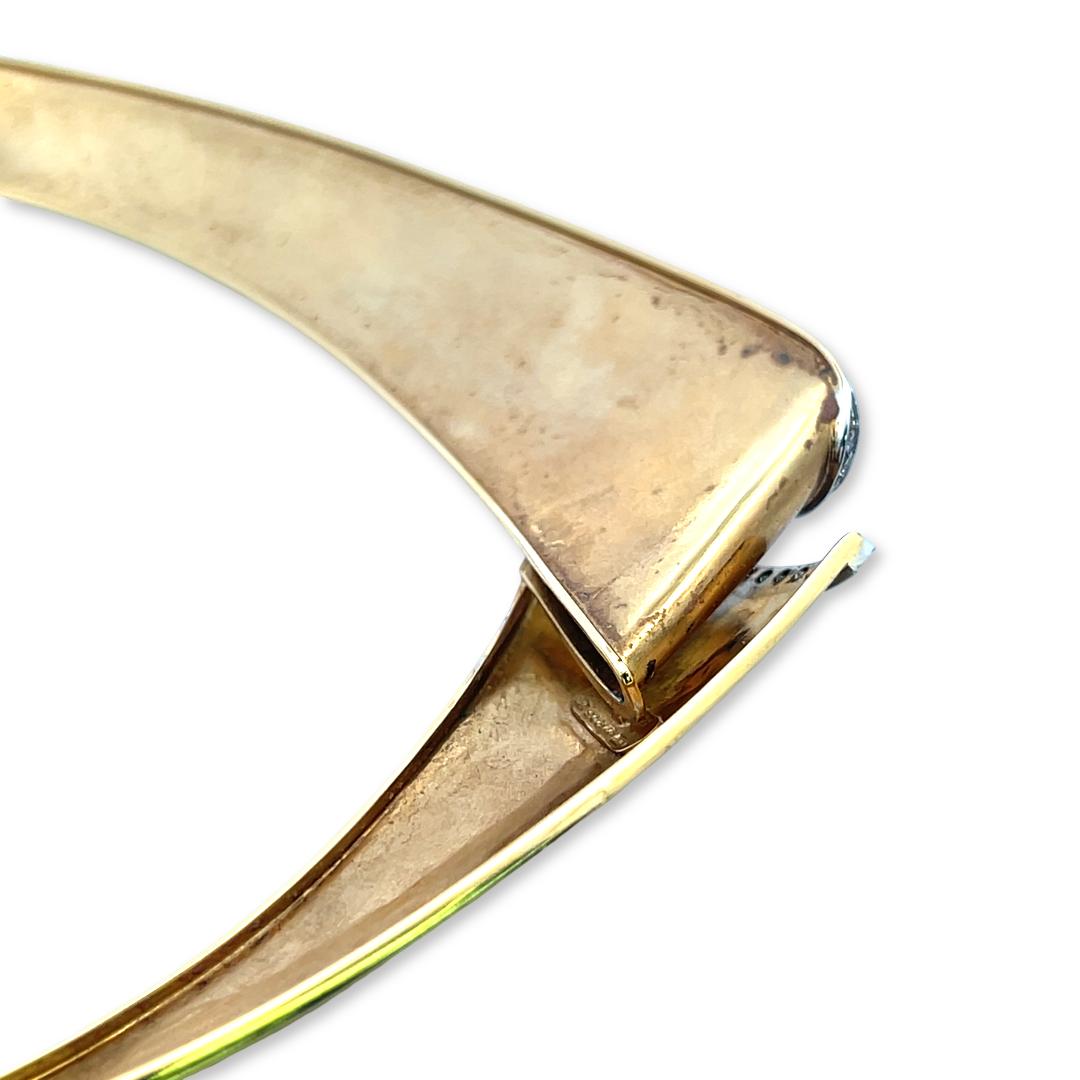 Vintage 18K Yellow Gold Choker Necklace with 1.30 Carat Round Diamonds