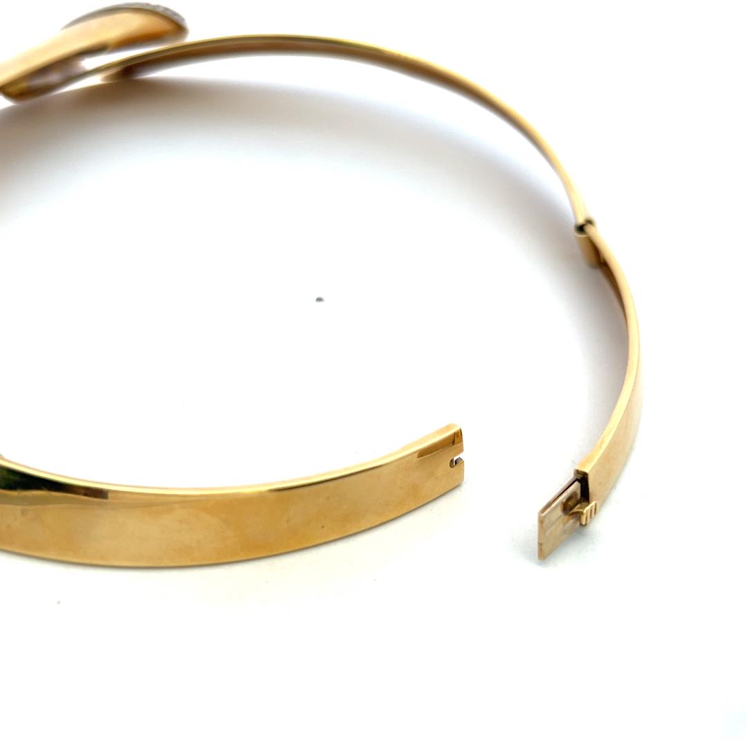 Vintage 18K Yellow Gold Choker Necklace with 1.30 Carat Round Diamonds