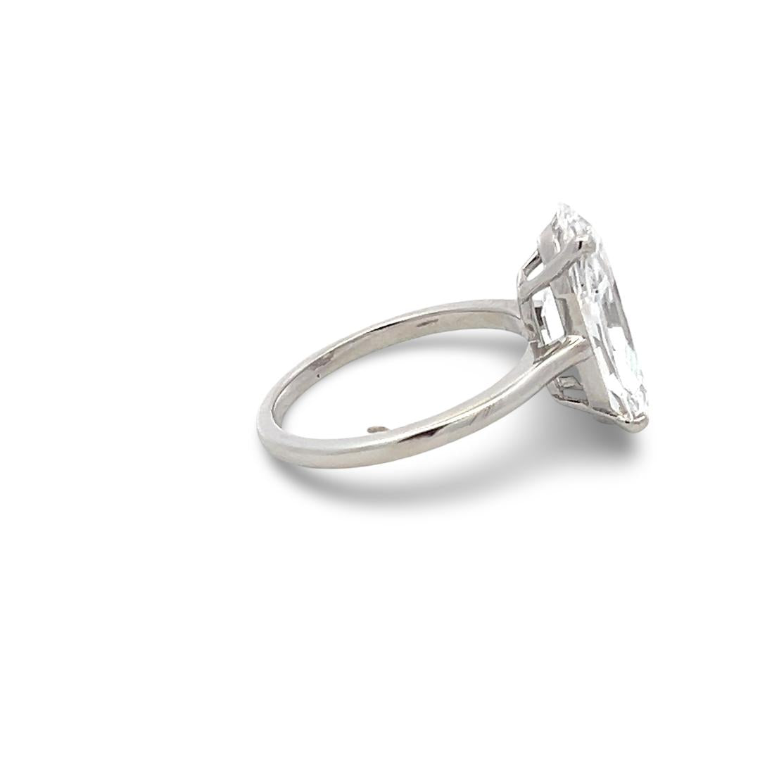 Vintage Platinum Engagement Ring with 5.01 Carat Cushion Diamond D-VS2 GIA