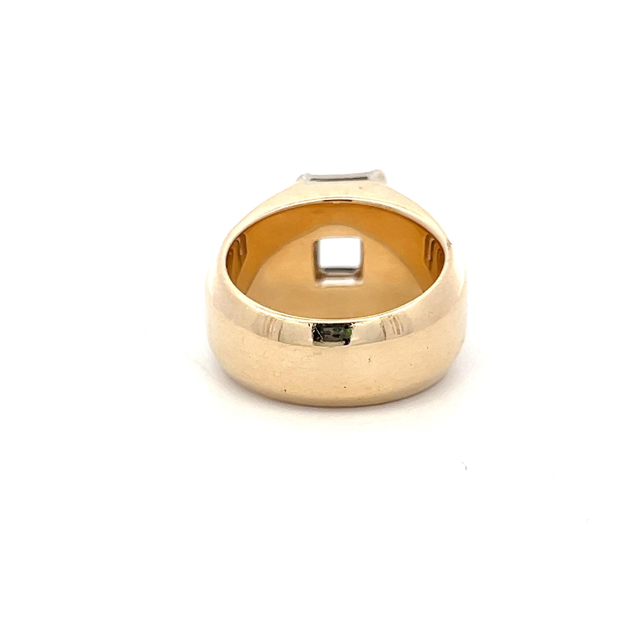18K Yellow Gold Semi Mount Ring 0.8ct Round Diamonds & 1ct Emerald Fits 9x7mm
