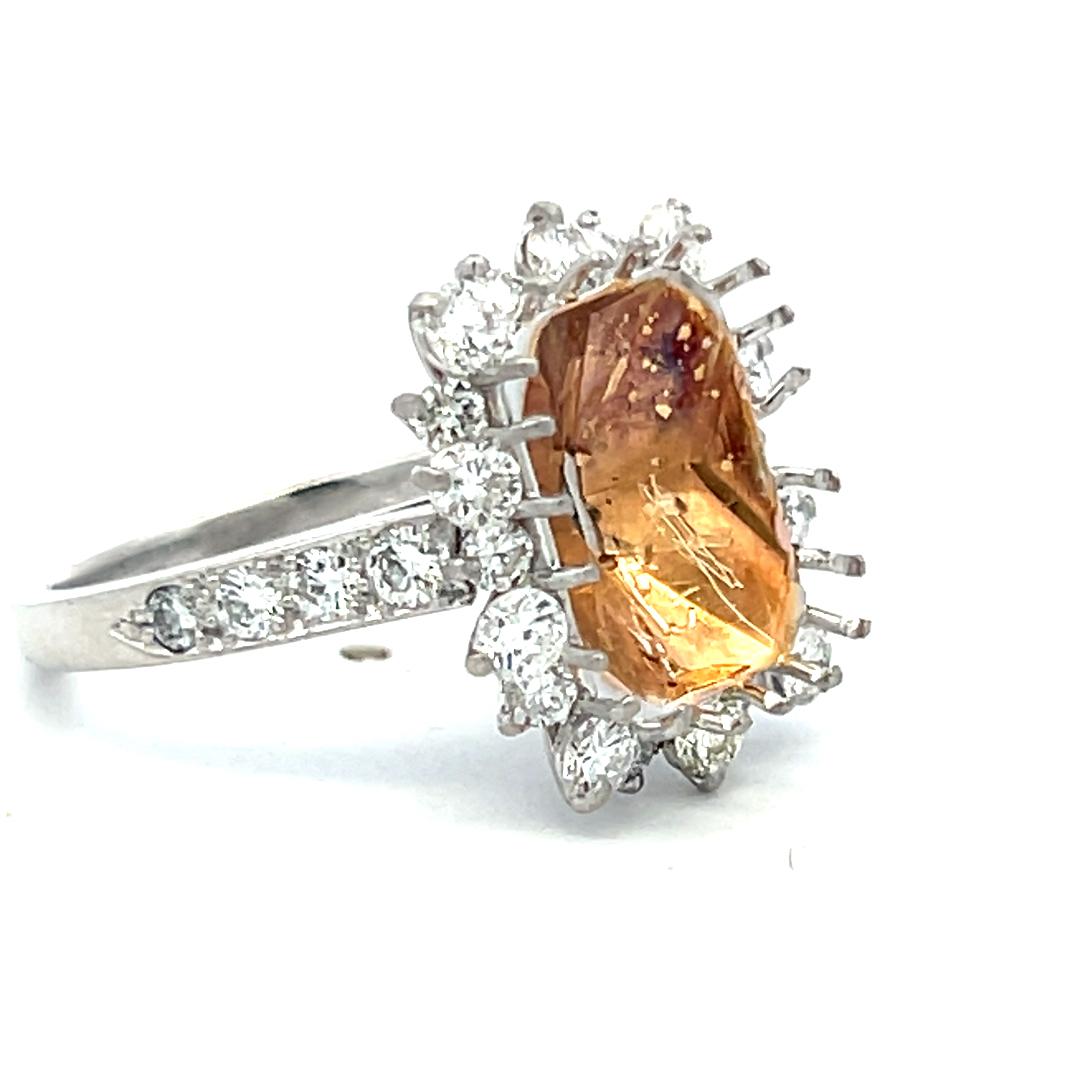 Platinum Semi Mount Ring with 0.92ct Round G VS Diamonds Fits 12.1x8.7mm 6.75ct+