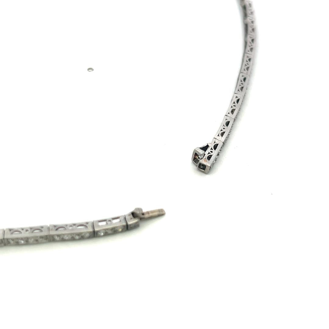 Vintage Platinum Drop Necklace with 20 Carat Old European Cut Diamonds 37.24g