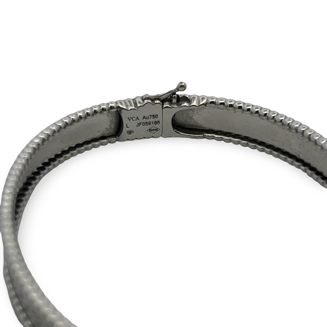 Van Cleef & Arpels Vintage 18 Karat White Gold Bangle Bracelet 22.87 Grams