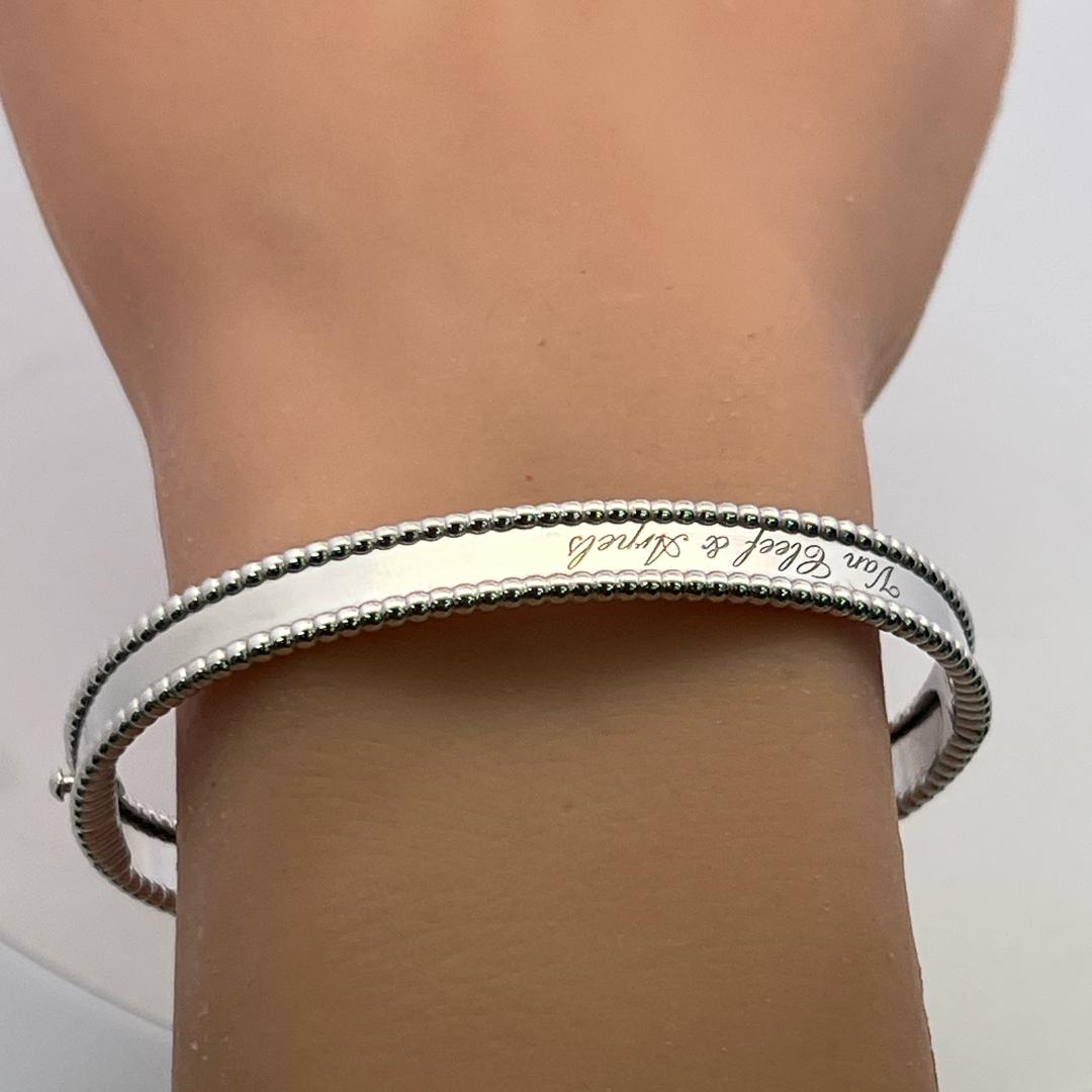 Van Cleef & Arpels Vintage 18 Karat White Gold Bangle Bracelet 22.87 Grams