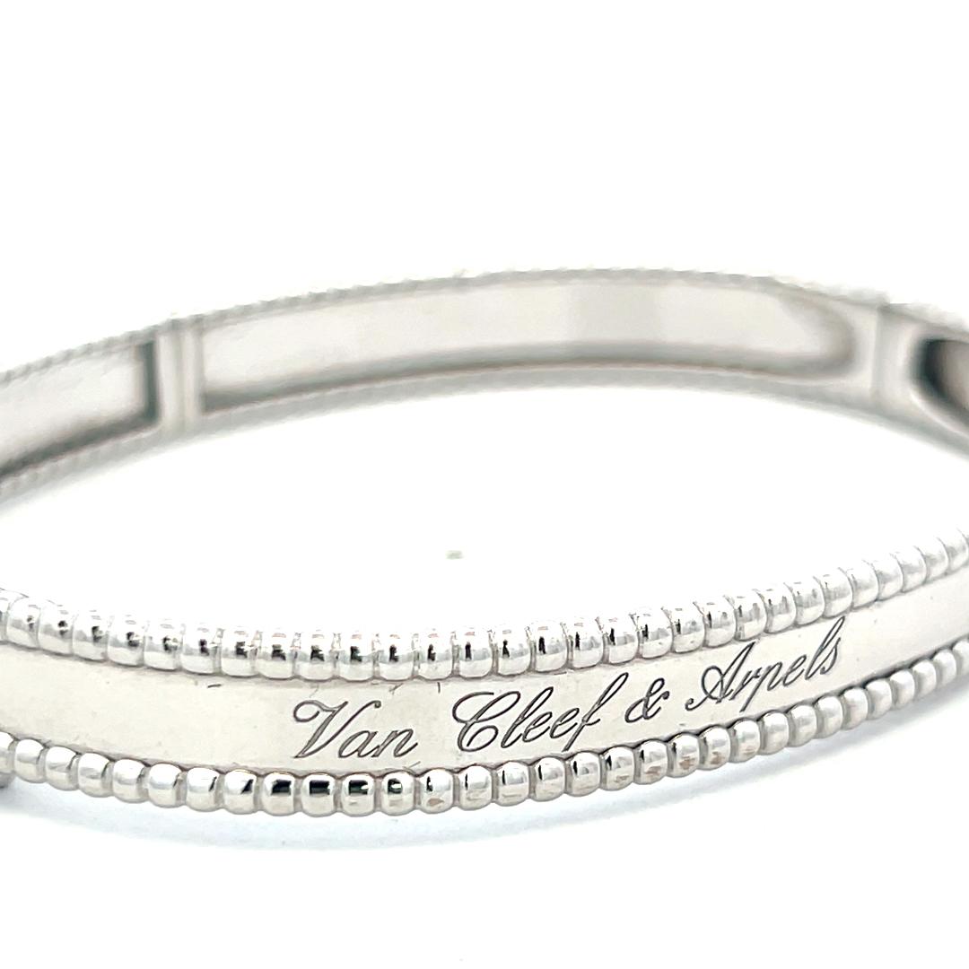 Van Cleef & Arpels Vintage 18 Karat White Gold Bangle Bracelet 22.87 Grams