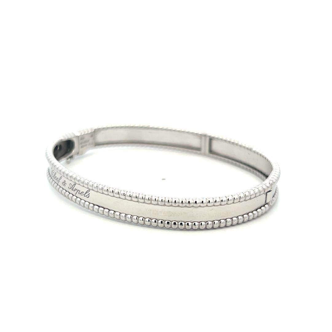 Van Cleef & Arpels Vintage 18 Karat White Gold Bangle Bracelet 22.87 Grams
