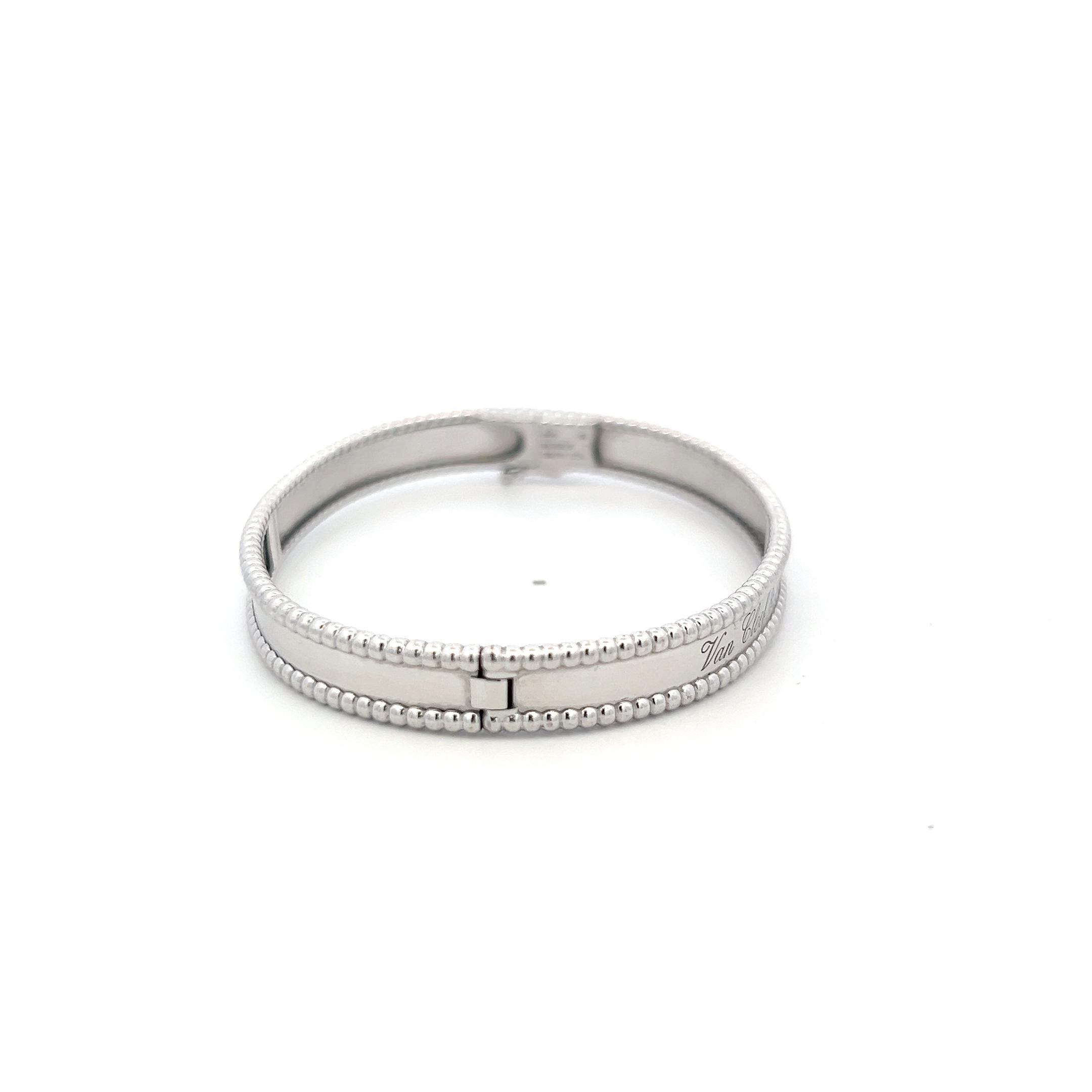 Van Cleef & Arpels Vintage 18 Karat White Gold Bangle Bracelet 22.87 Grams