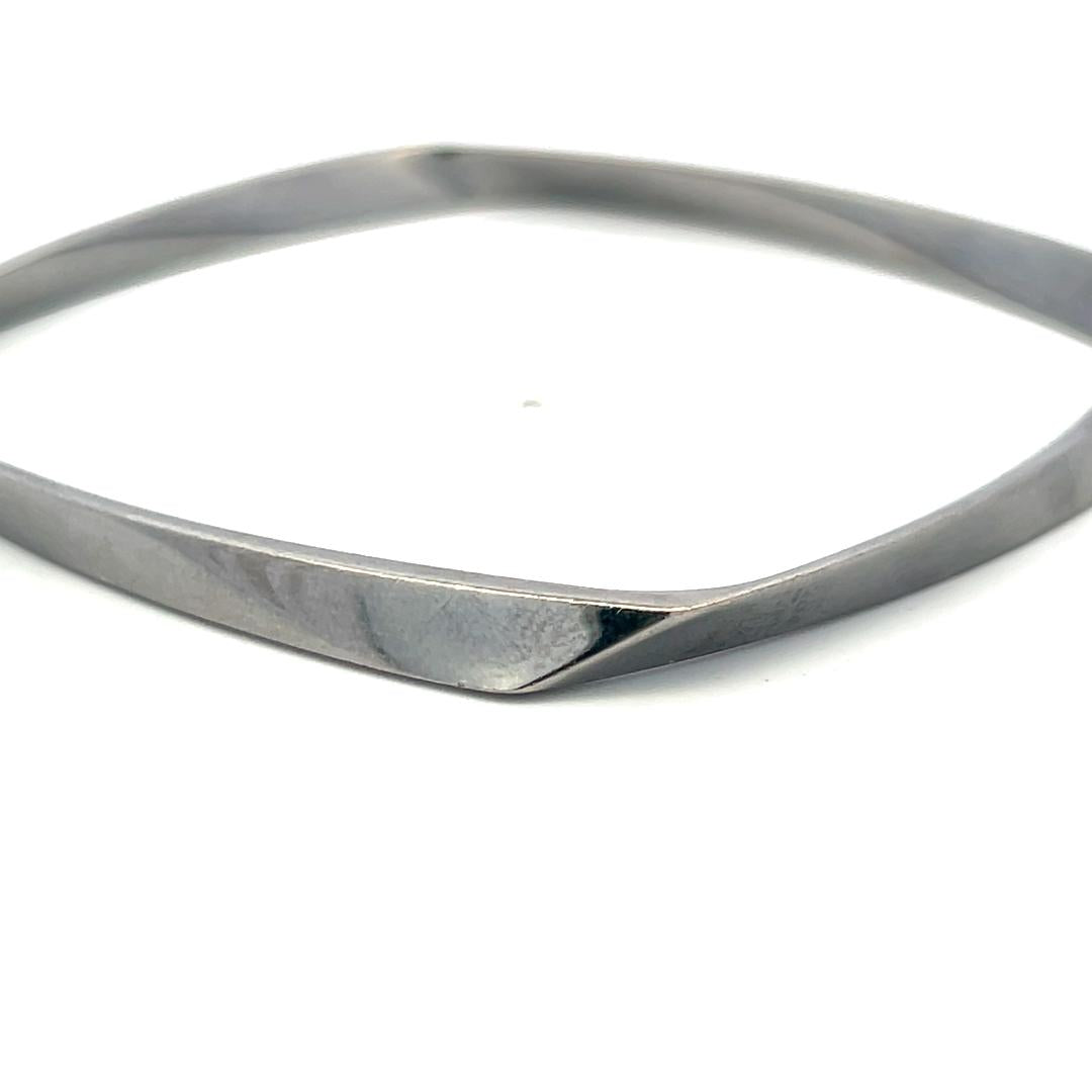 Tiffany & Co Vintage 18K White Gold Bangle Bracelet 24.5 Grams