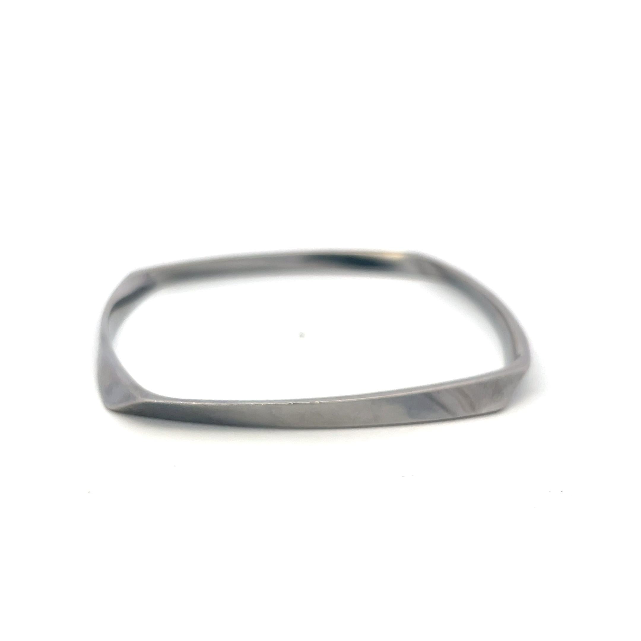 Tiffany & Co Vintage 18K White Gold Bangle Bracelet 24.5 Grams