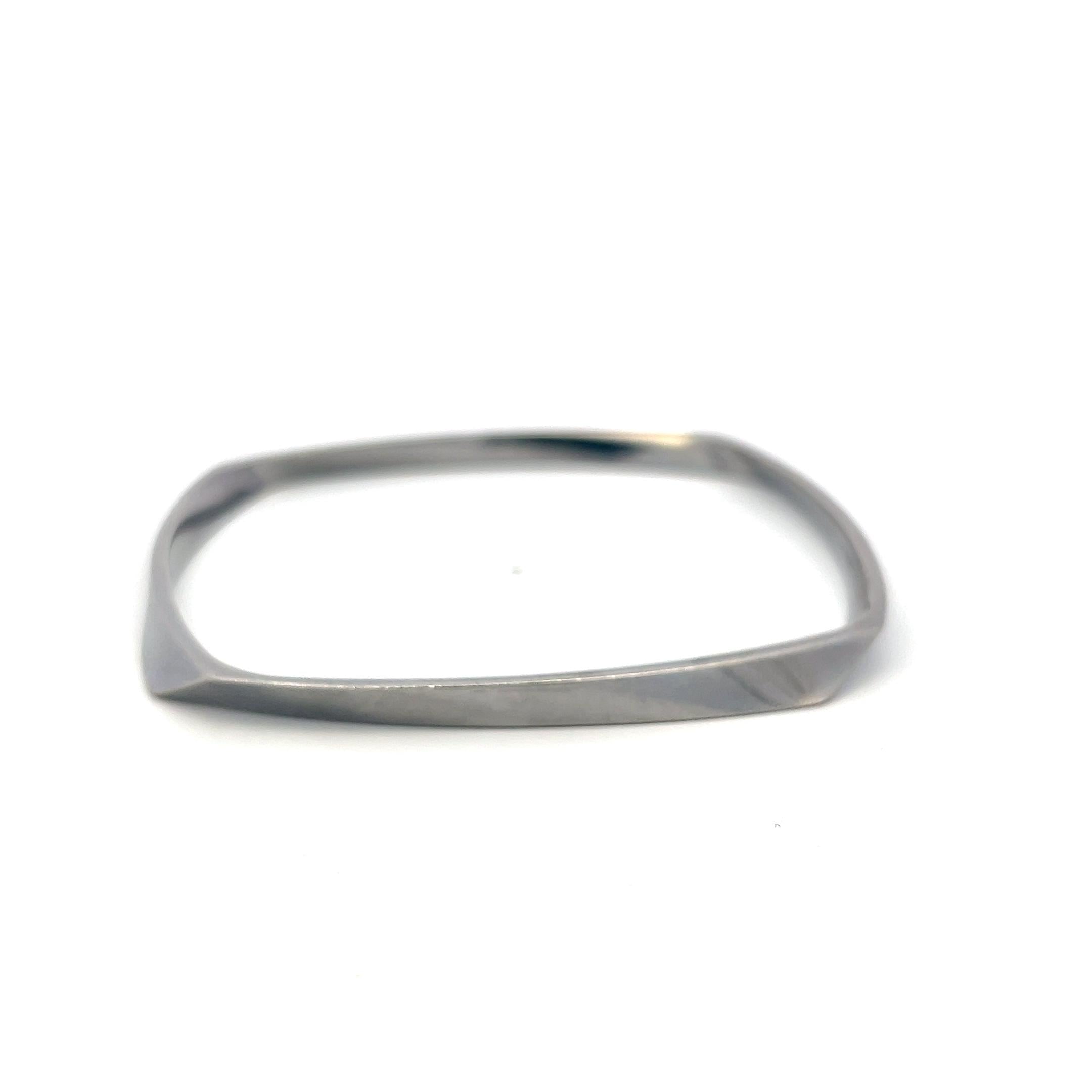 Tiffany & Co Vintage 18K White Gold Bangle Bracelet 24.5 Grams