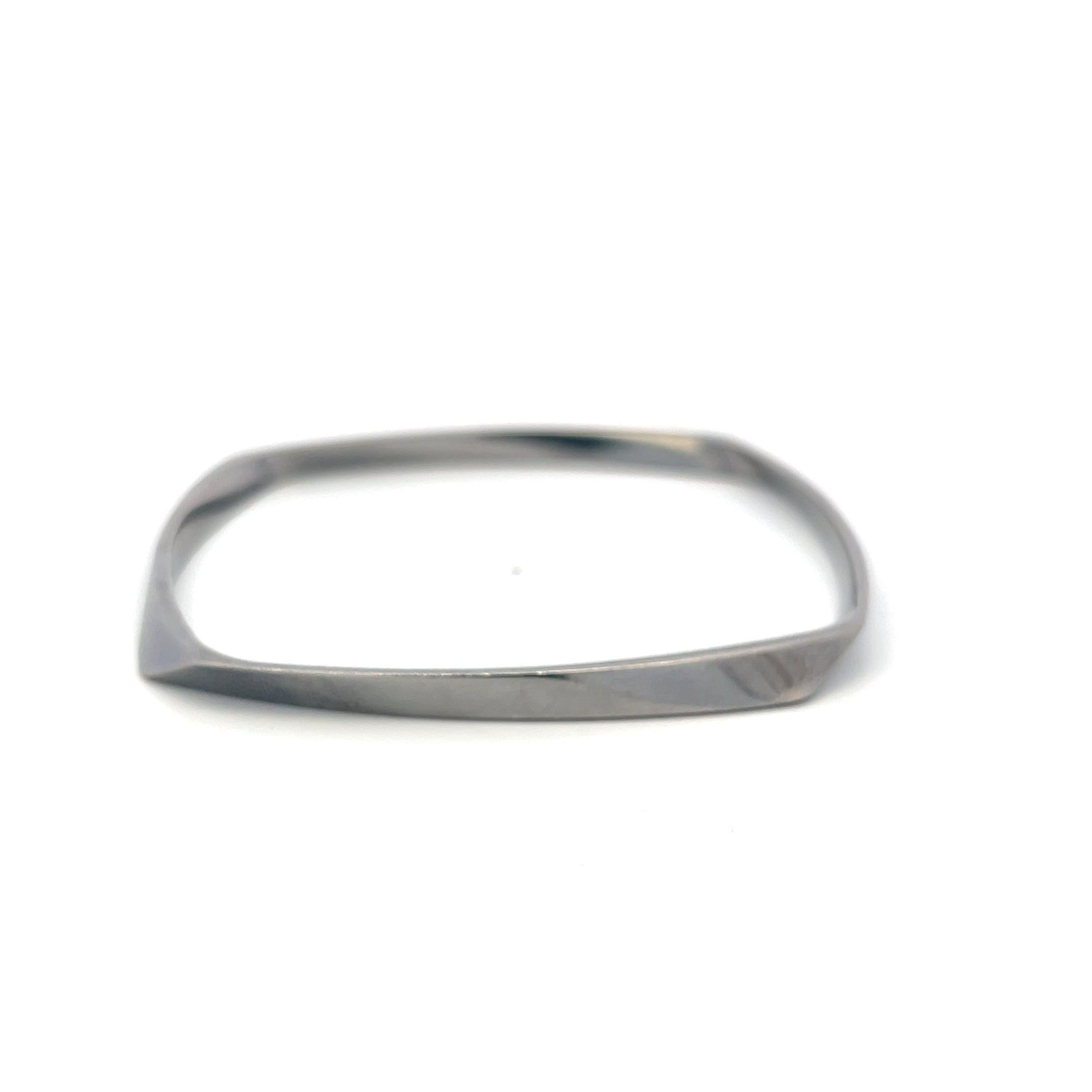 Tiffany & Co Vintage 18K White Gold Bangle Bracelet 24.5 Grams