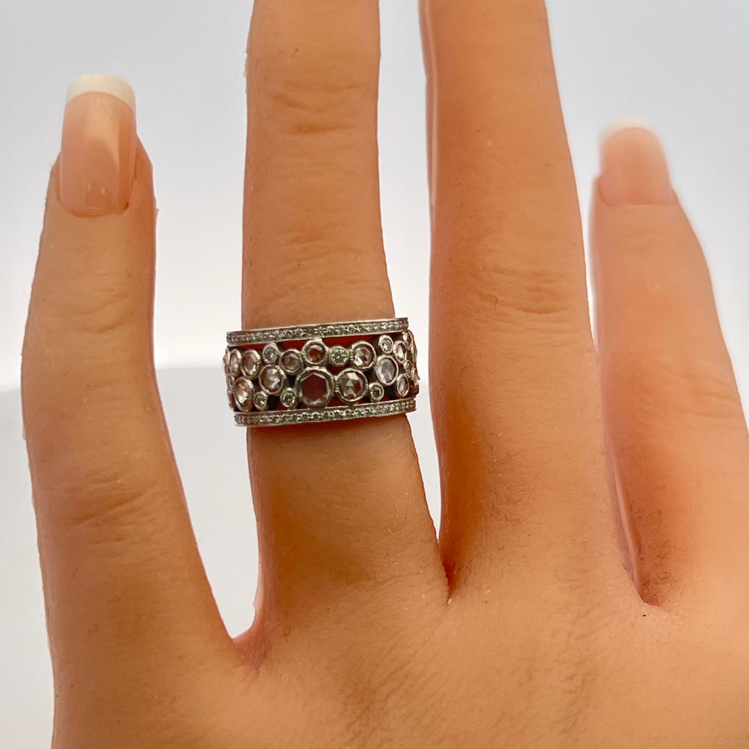 Tiffany & Co Platinum Band Ring with 2.14ct Rose & Round F VS Diamonds Size 5.5