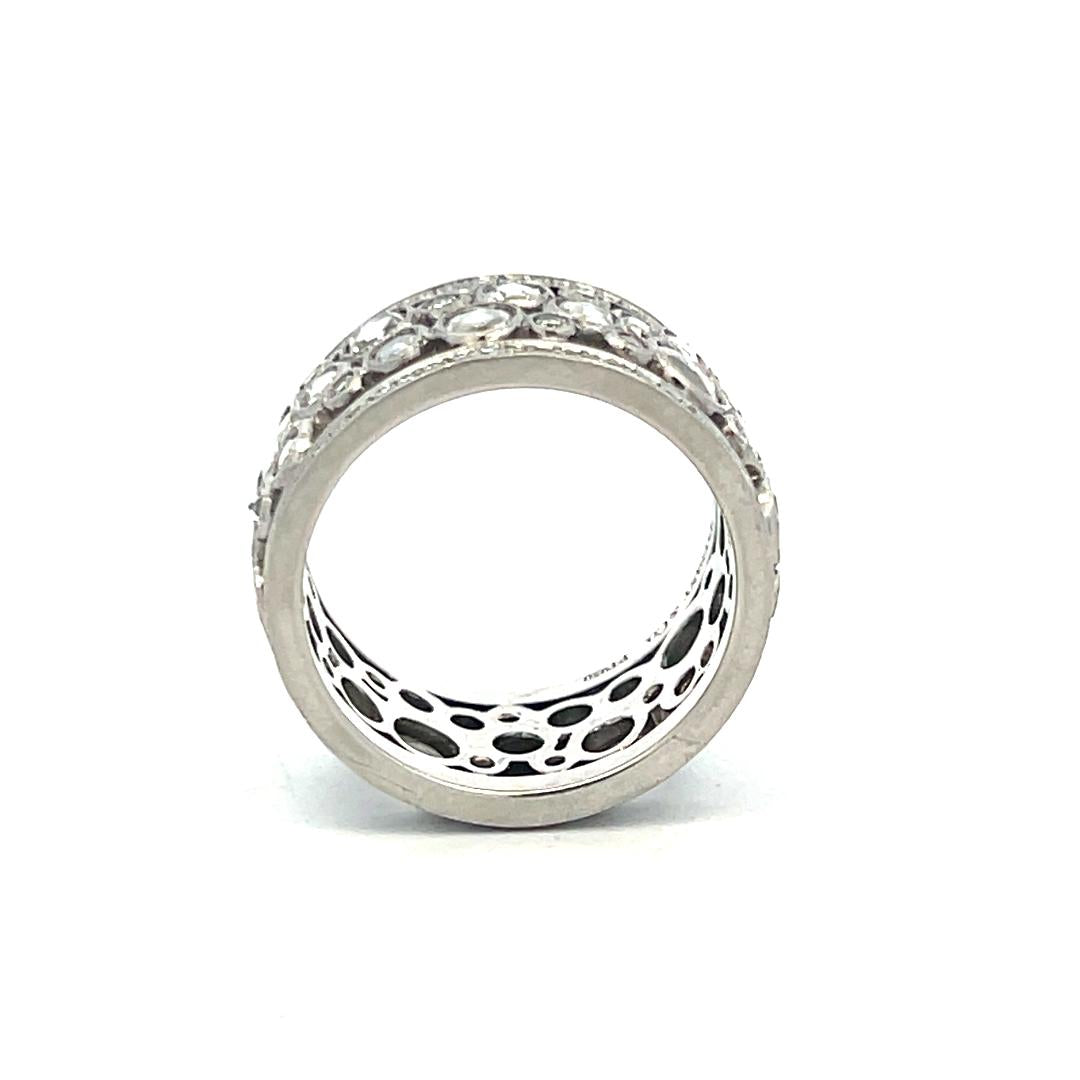 Tiffany & Co Platinum Band Ring with 2.14ct Rose & Round F VS Diamonds Size 5.5