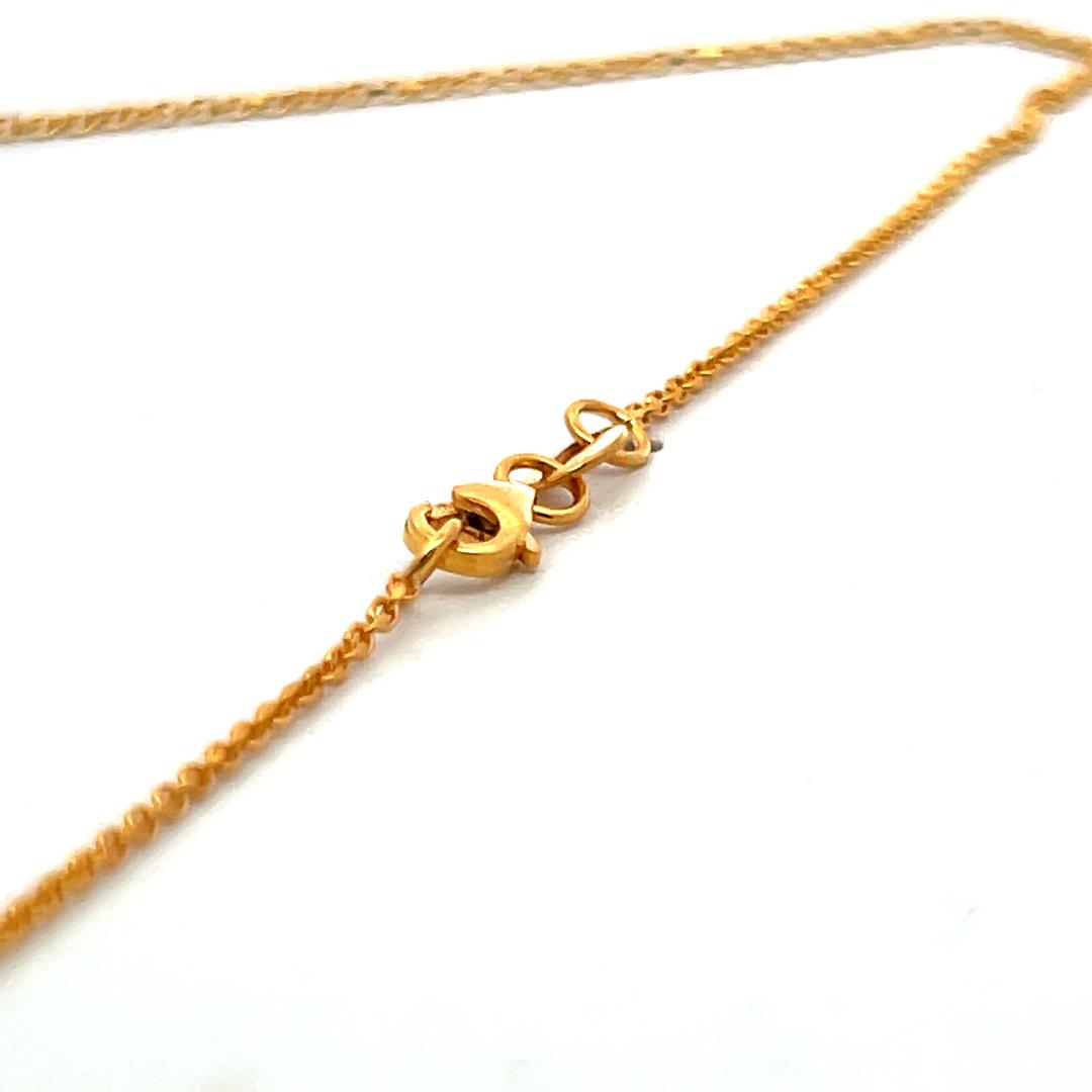 18K Yellow Gold Pendant Necklace with 3.02 Carat Cushion Diamonds FDBY GIA