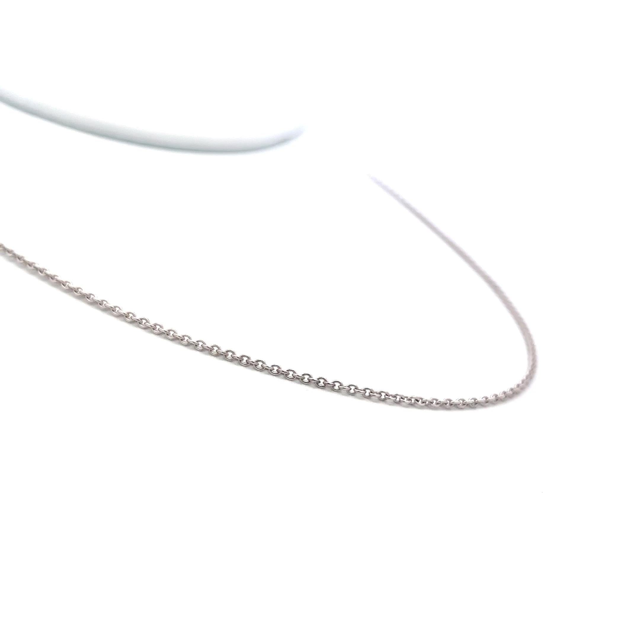 Tiffany & Co Vintage Platinum Chain Necklace 2.32 Grams 15 Inch