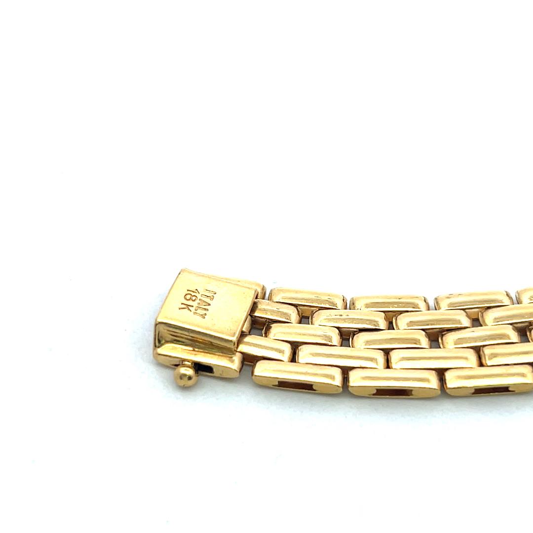 18K Yellow Gold Collar Necklace with 2.42 Carat I SI Diamonds &1.91ct Sapphire