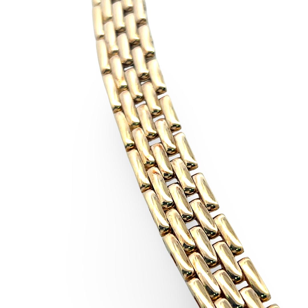 18K Yellow Gold Collar Necklace with 2.42 Carat I SI Diamonds &1.91ct Sapphire