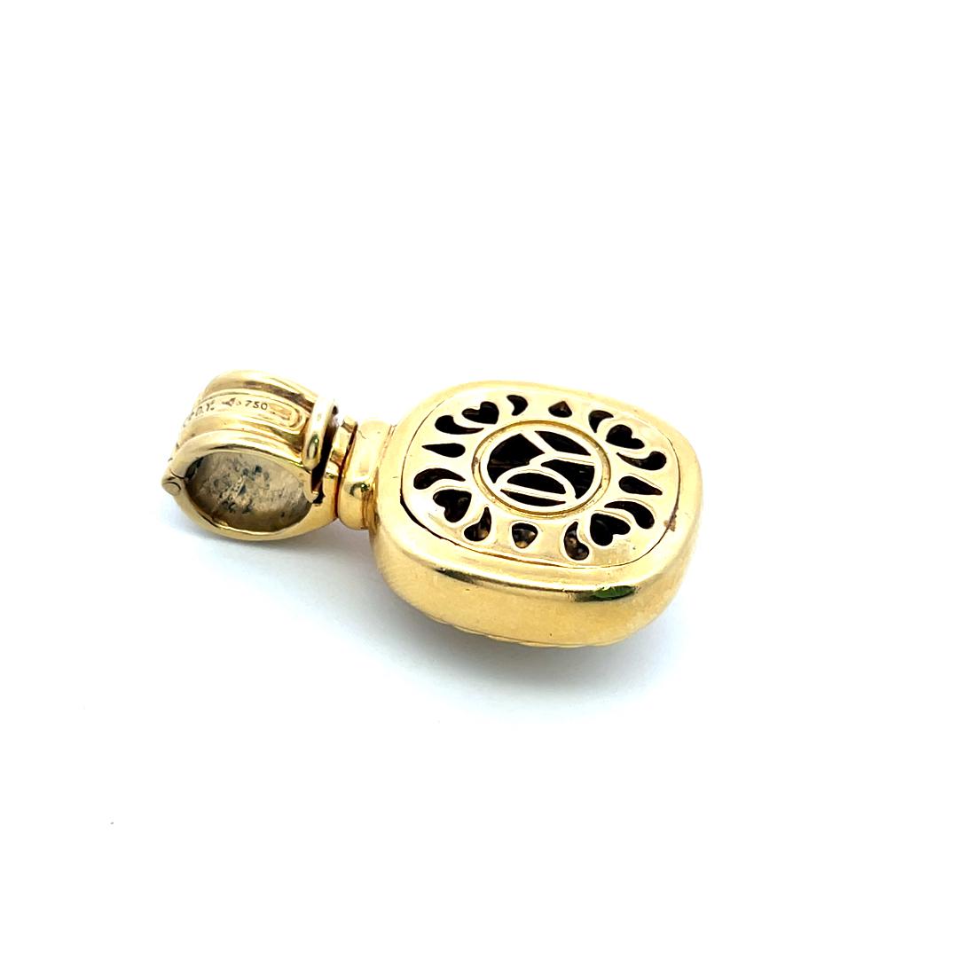 David Yurman 18K Yellow Gold Pendant with 1 Carat Round G VS Diamonds
