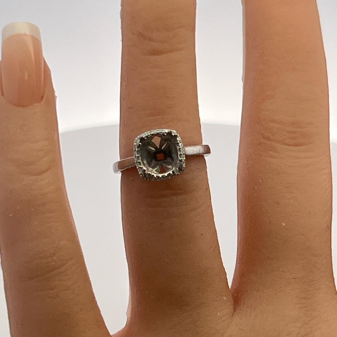 Tacori 18K White Gold Semi Mount Ring 0.14ct Round Diamonds Fits 8.12x8.08 MM