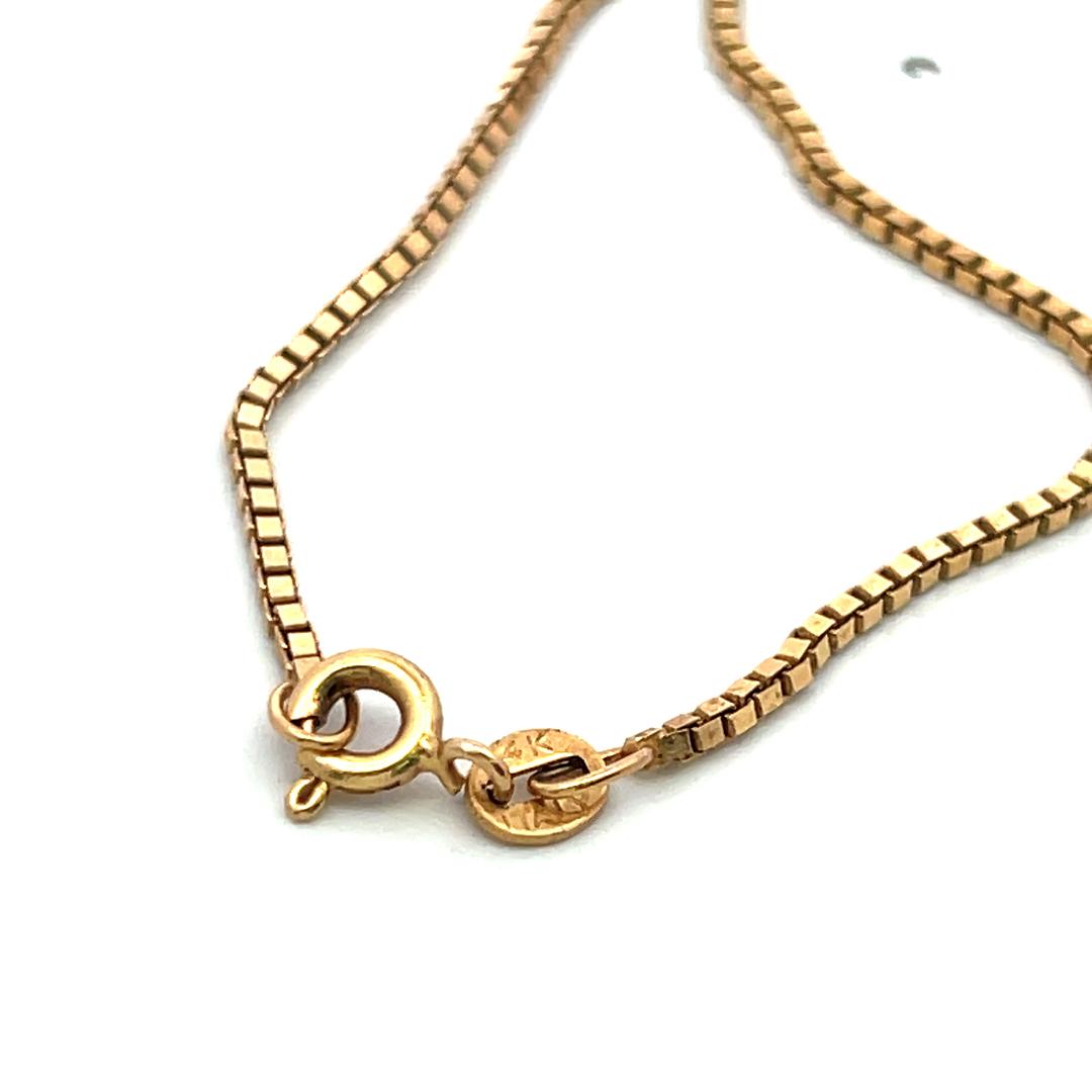 14K YG Pendant Necklace with 0.72ct Old European Diamonds & Multi Gemstones