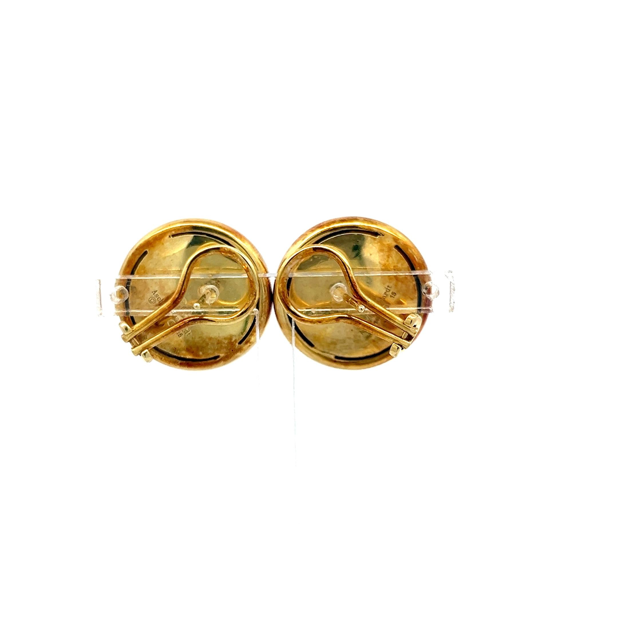 Grossbart Vintage 14 Karat Yellow Gold Clip On Earrings 13 Grams