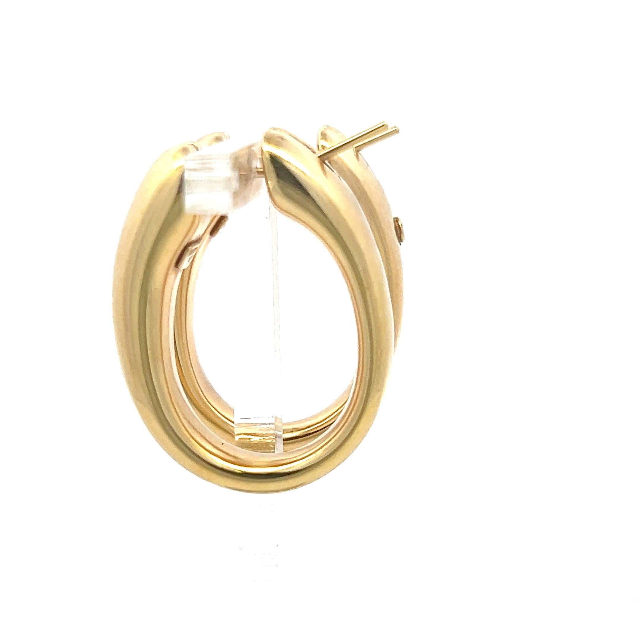Roberto Coin Vintage 18K Yellow Gold Hoop Earrings 9.4 Grams