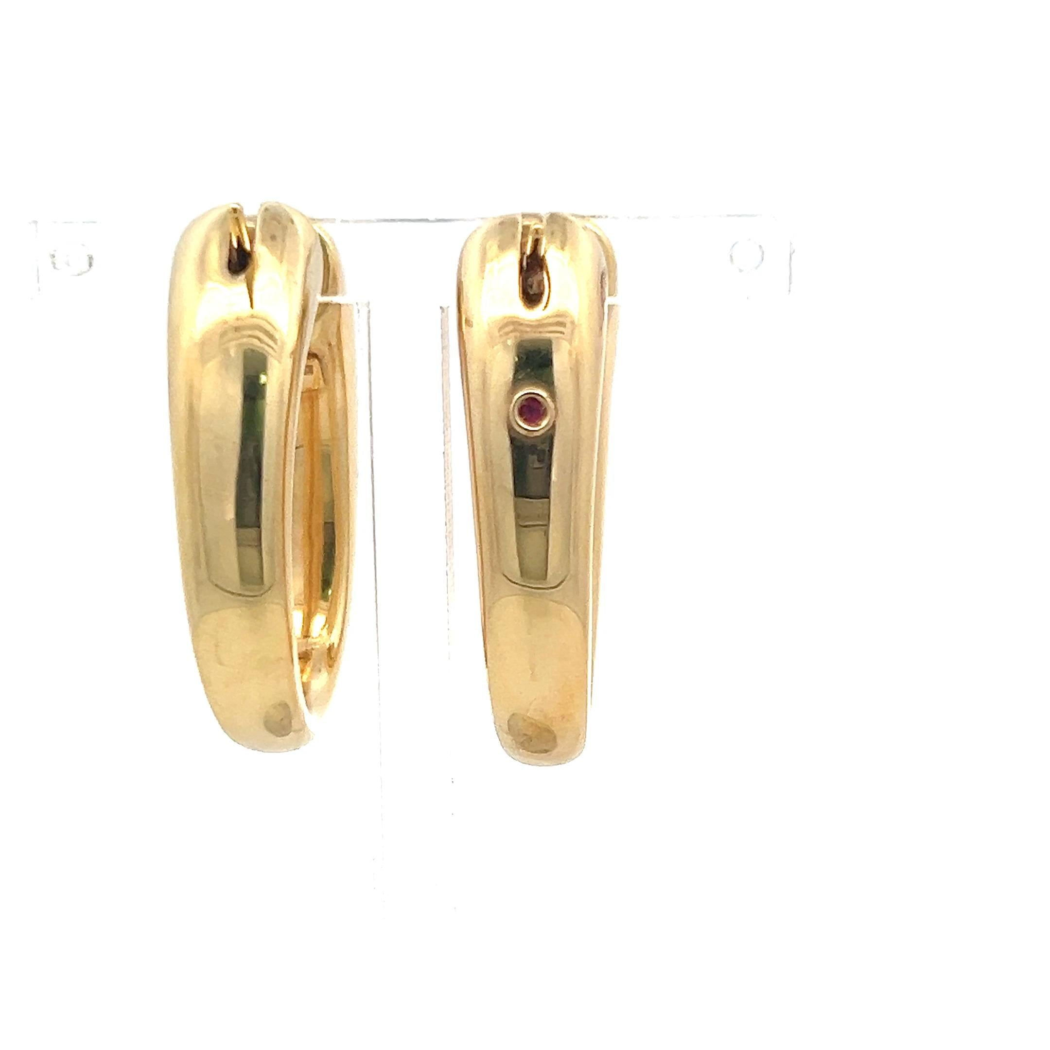 Roberto Coin Vintage 18K Yellow Gold Hoop Earrings 9.4 Grams