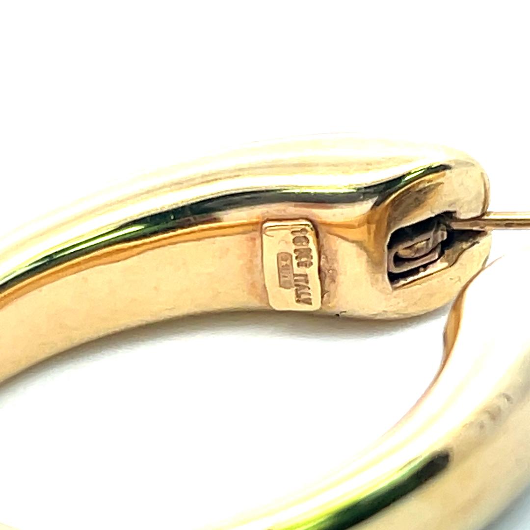 Roberto Coin Vintage 18K Yellow Gold Hoop Earrings 9.4 Grams