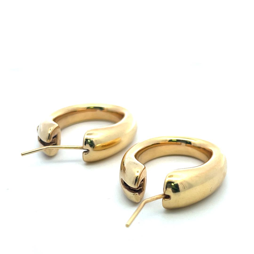Roberto Coin Vintage 18K Yellow Gold Hoop Earrings 9.4 Grams