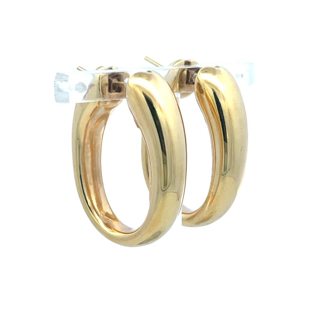 Roberto Coin Vintage 18K Yellow Gold Hoop Earrings 9.4 Grams