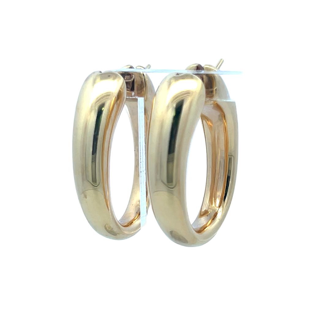 Roberto Coin Vintage 18K Yellow Gold Hoop Earrings 9.4 Grams