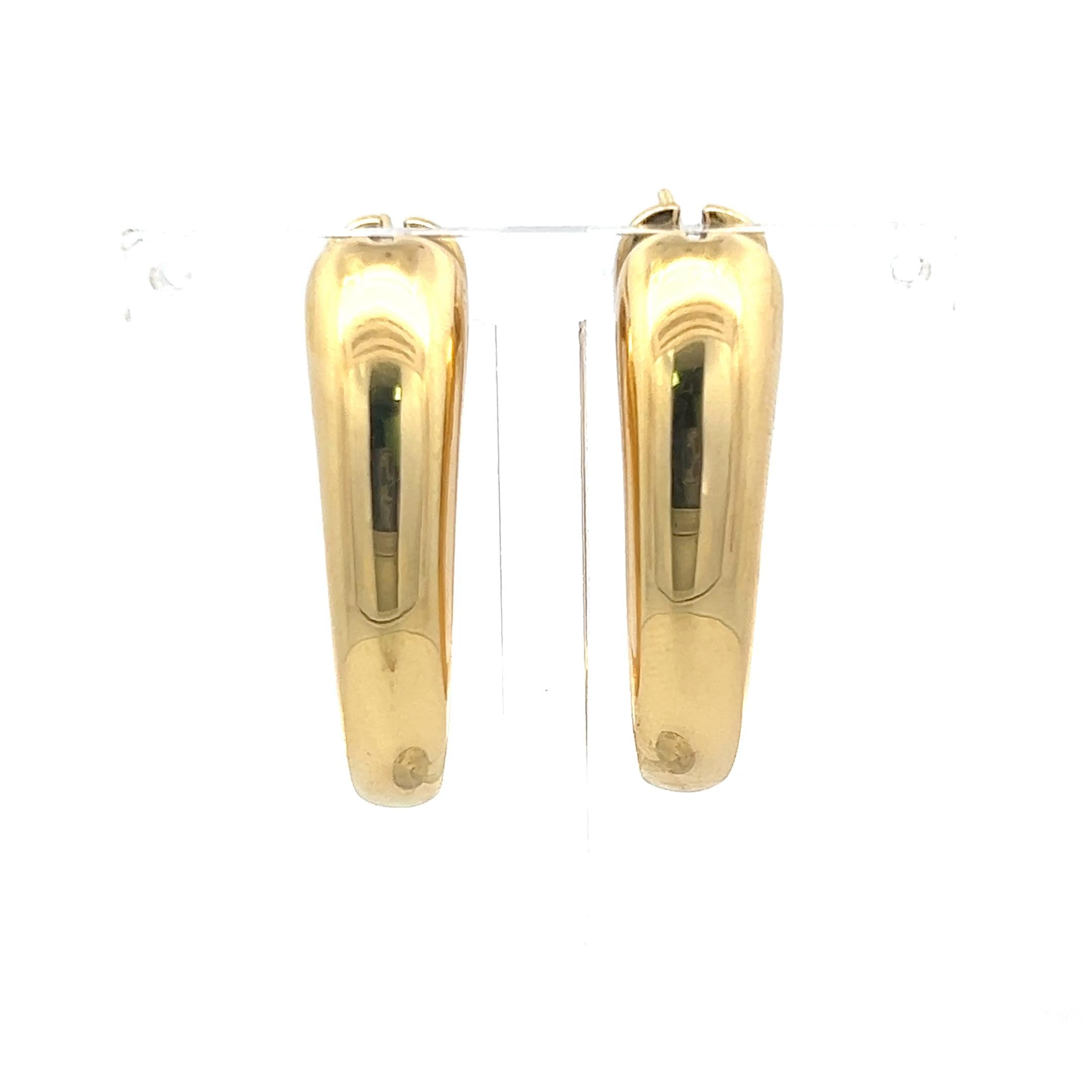 Roberto Coin Vintage 18K Yellow Gold Hoop Earrings 9.4 Grams