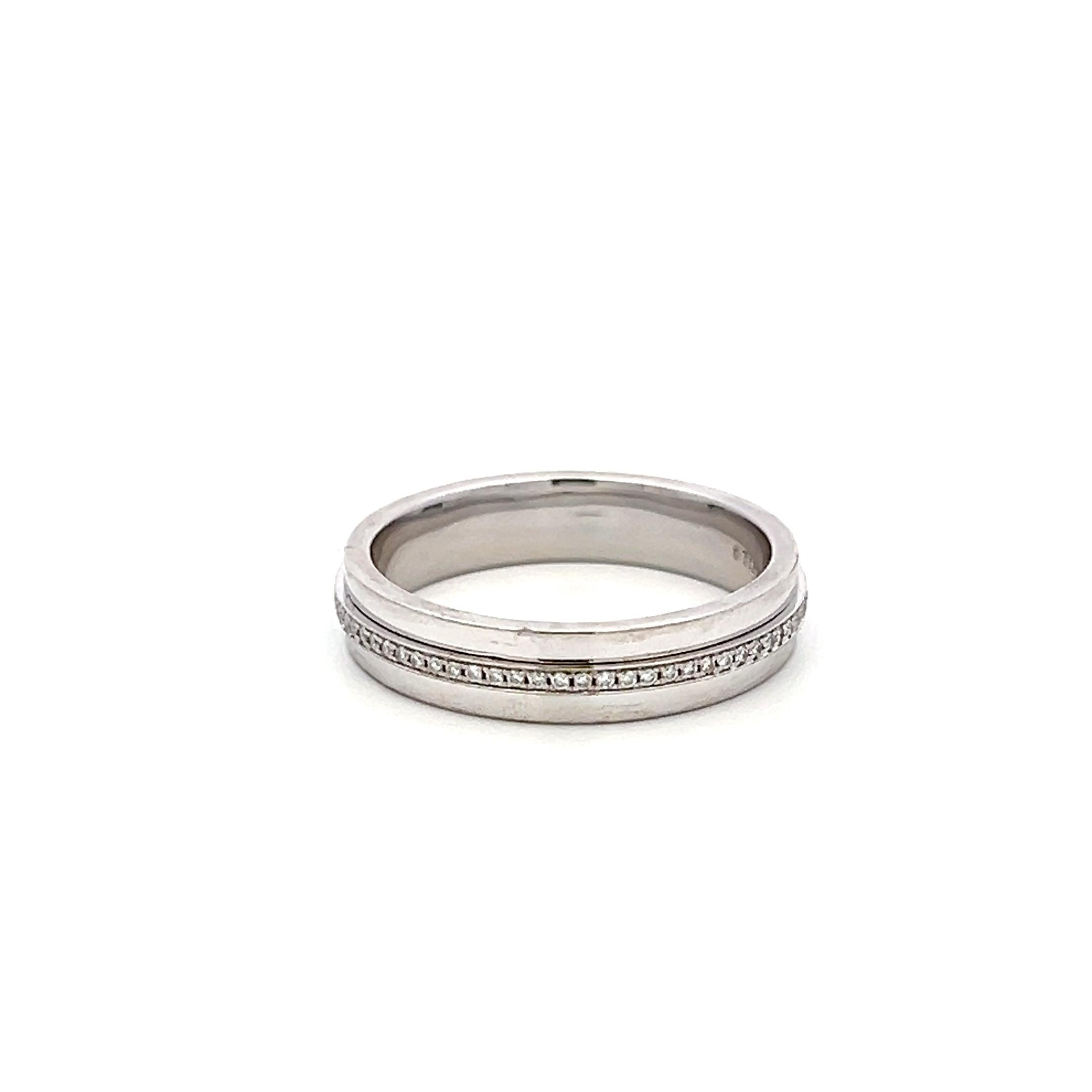 Tiffany & Co 18K YG T-Diamond Band Ring 0.18ct Round F VS Diamonds Size 8.25