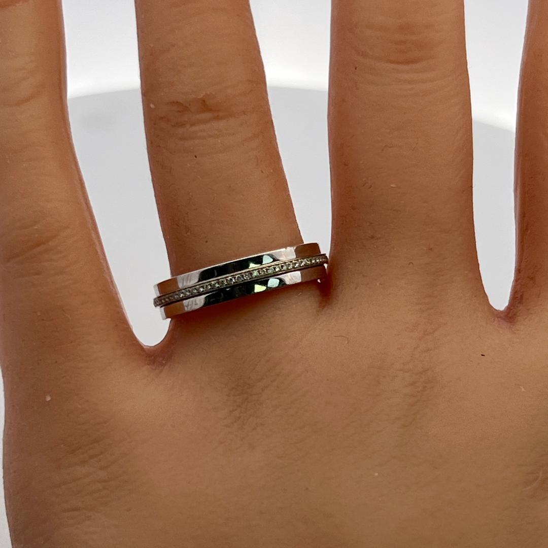 Tiffany & Co 18K YG T-Diamond Band Ring 0.18ct Round F VS Diamonds Size 8.25