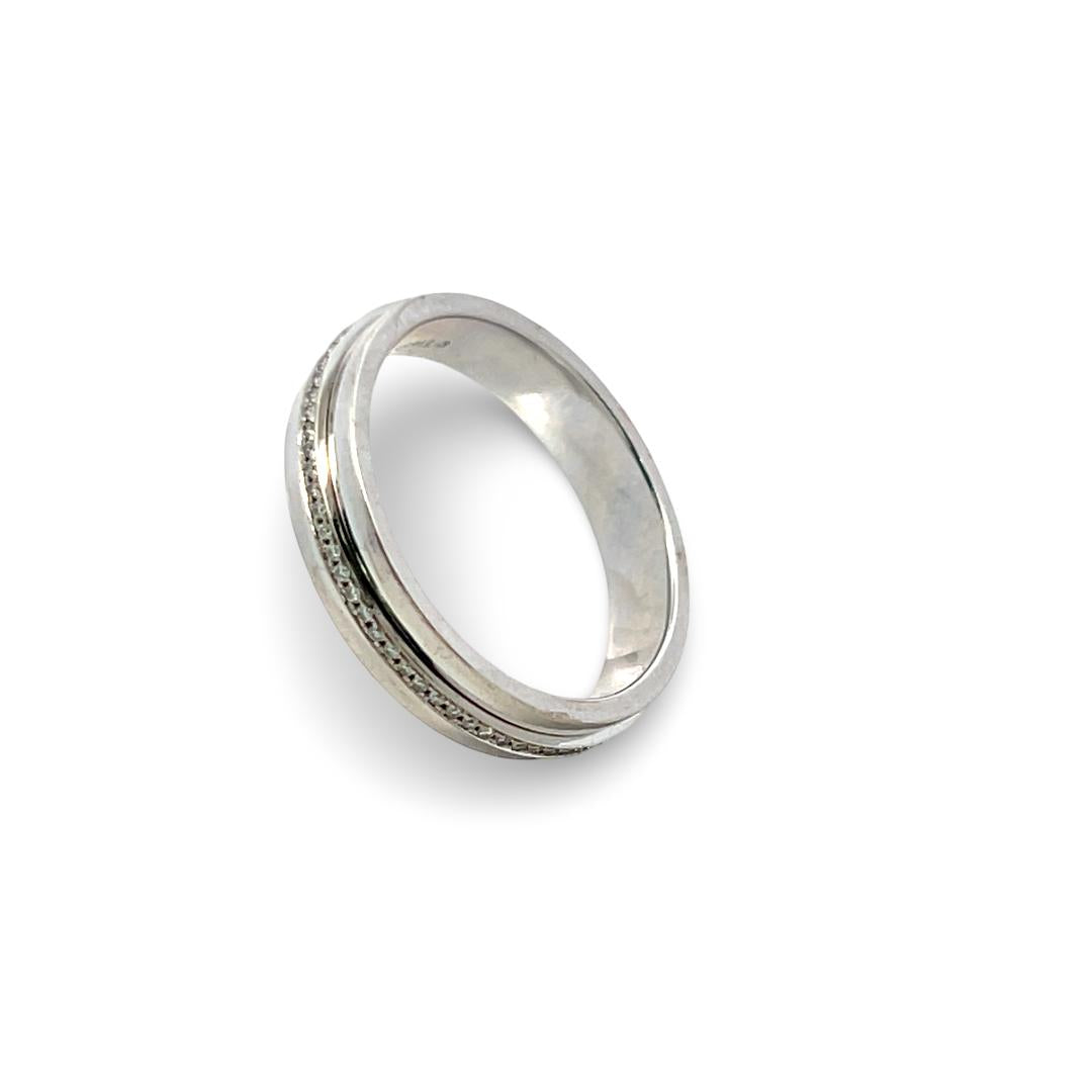 Tiffany & Co 18K YG T-Diamond Band Ring 0.18ct Round F VS Diamonds Size 8.25