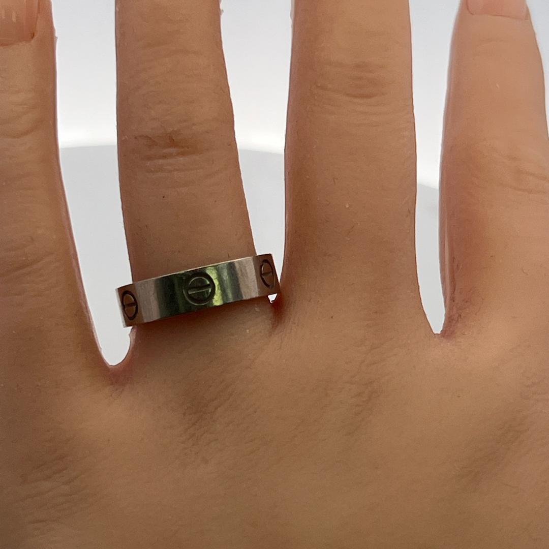 Cartier 18 Karat White Gold Love Ring 6.9 Grams Size 8.75