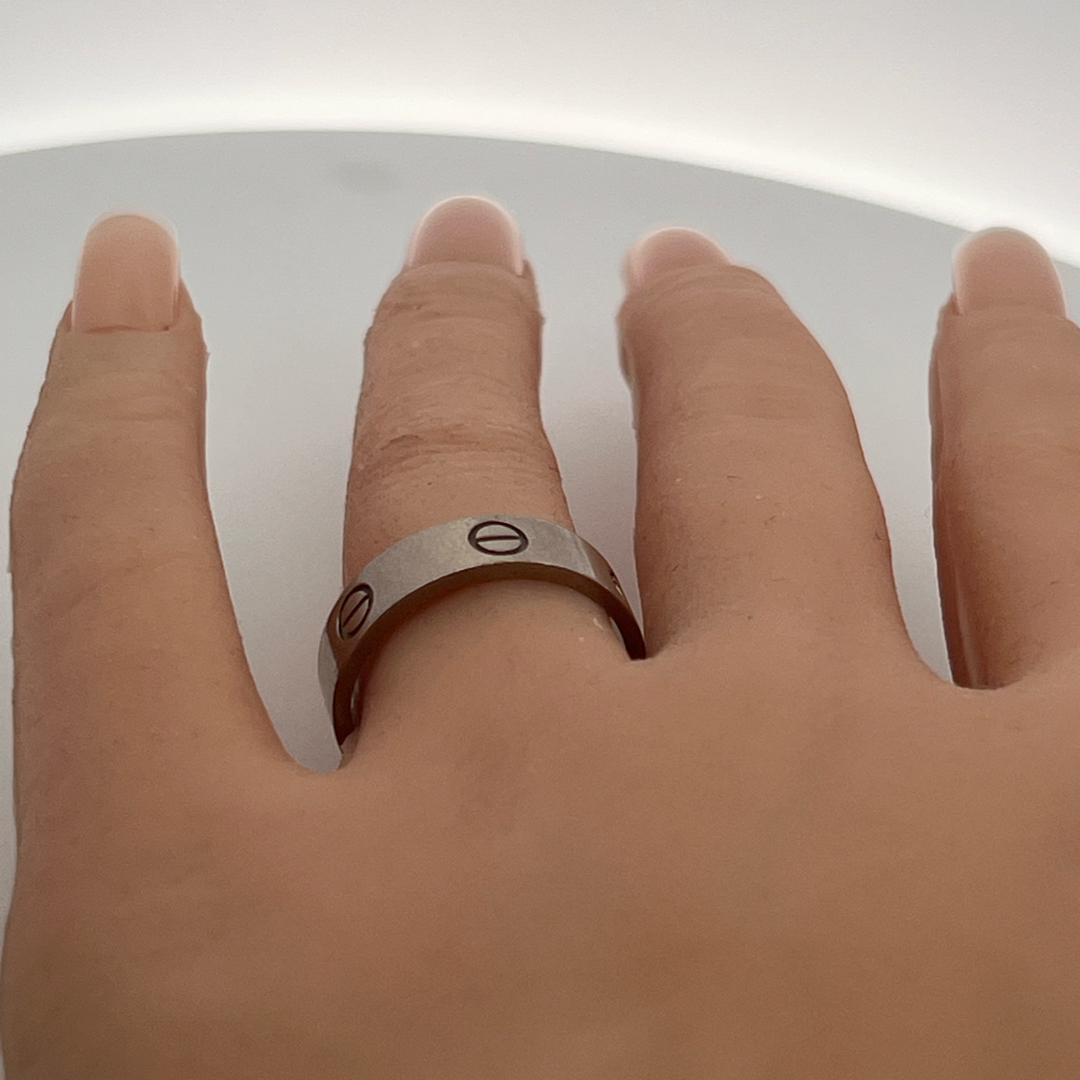 Cartier 18 Karat White Gold Love Ring 6.9 Grams Size 8.75