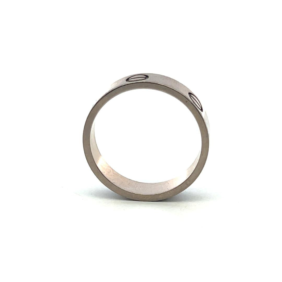 Cartier 18 Karat White Gold Love Ring 6.9 Grams Size 8.75