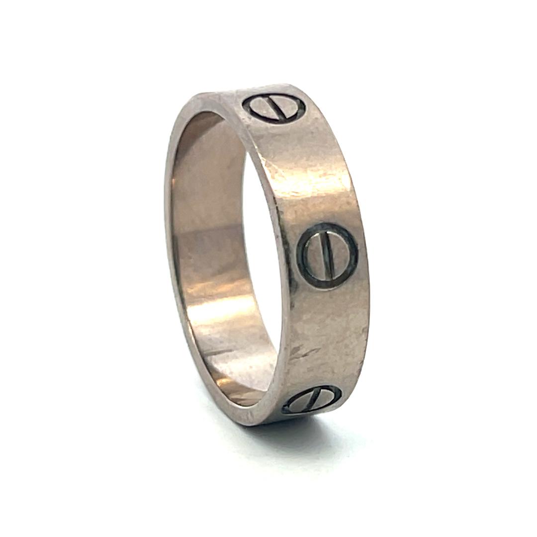 Cartier 18 Karat White Gold Love Ring 6.9 Grams Size 8.75