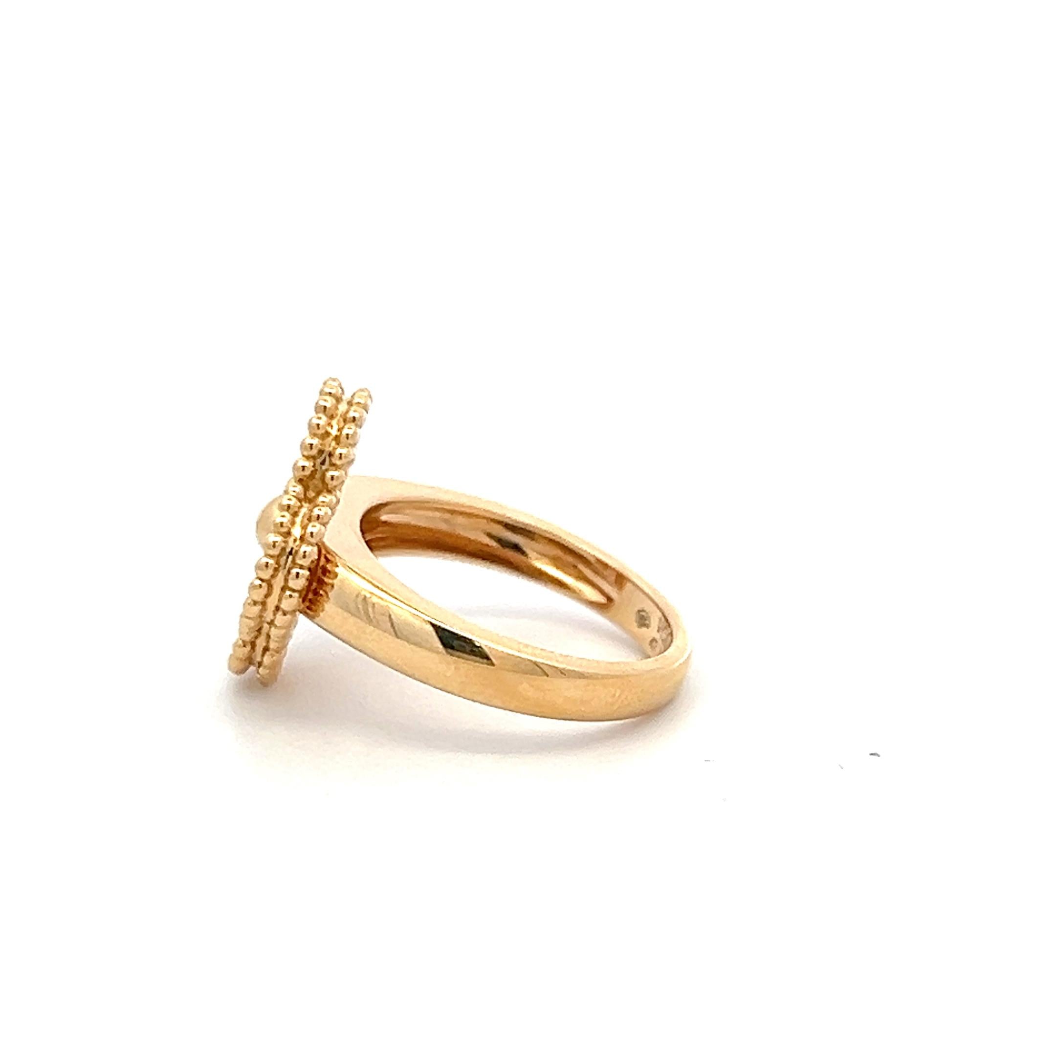 Van Cleef & Arpels 18K White Gold Cocktail Ring 0.48ct Round F VS Diamond Size 4