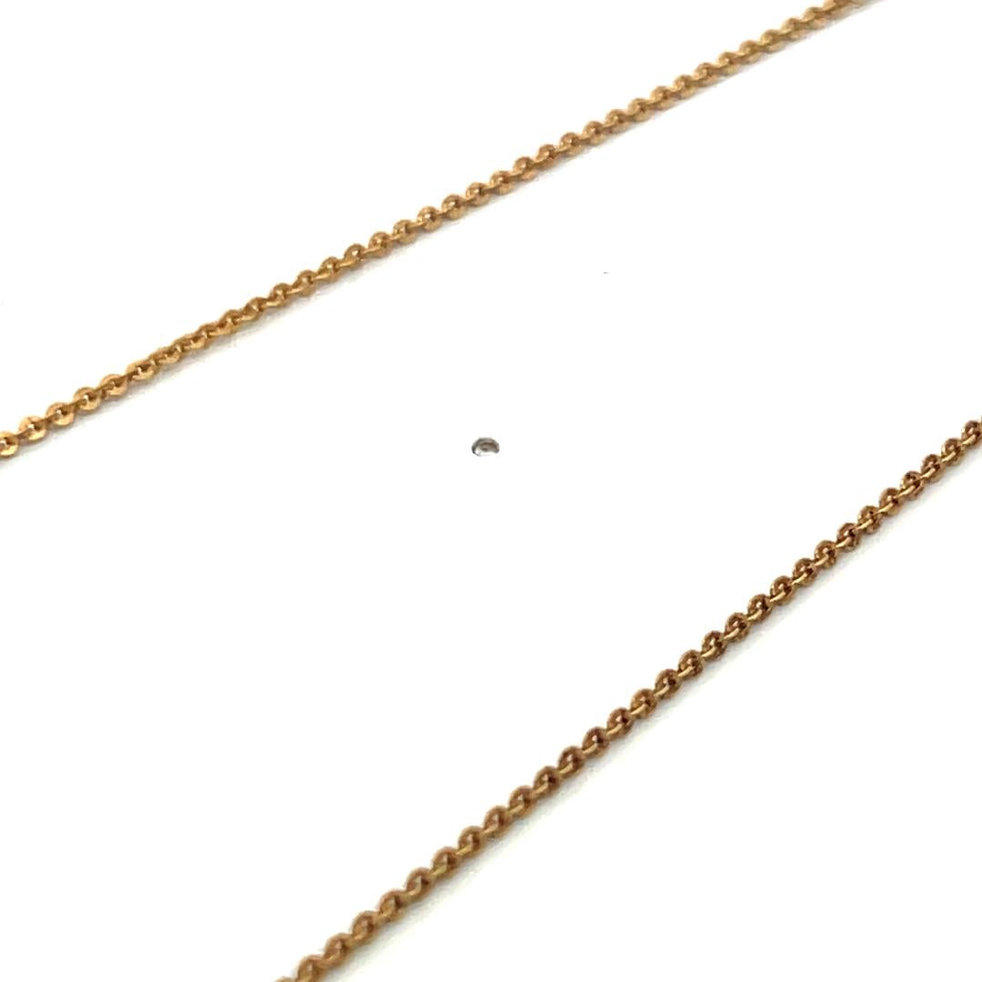 Tiffany & Co Vintage 18K Yellow Gold Heart Pendant Chain Necklace 26 Inch 15.9g