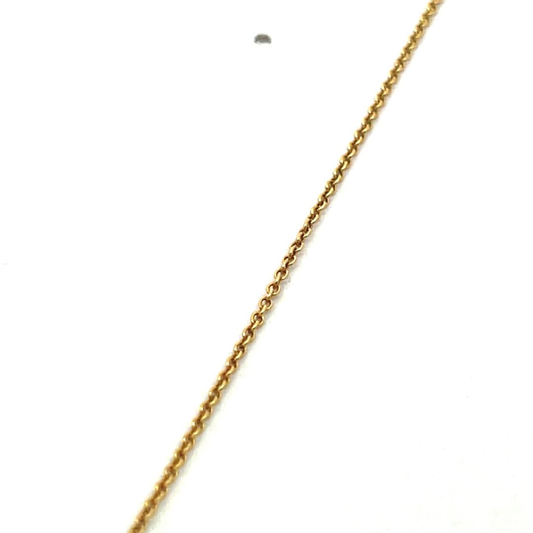 Tiffany & Co Elsa Peretti 18K Yellow Gold Pendant Necklace 0.06 Carat Diamond