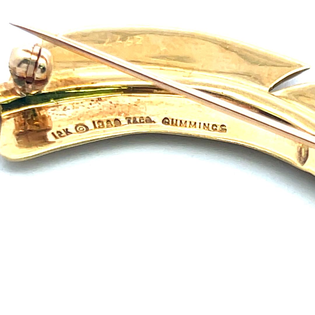 Tiffany & Co Vintage 18 Karat Yellow Gold Pin Brooch 7.9 Grams