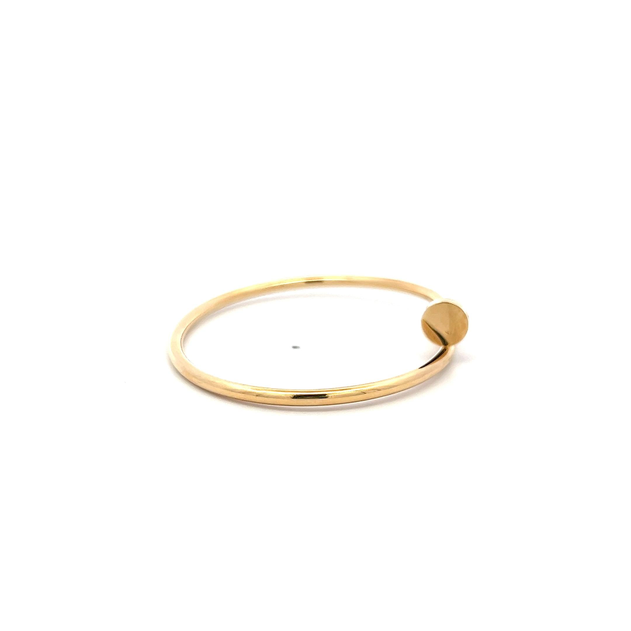 Cartier Vintage 18K Yellow Gold Juste Un Clou Bracelet 2.5MM Size 15