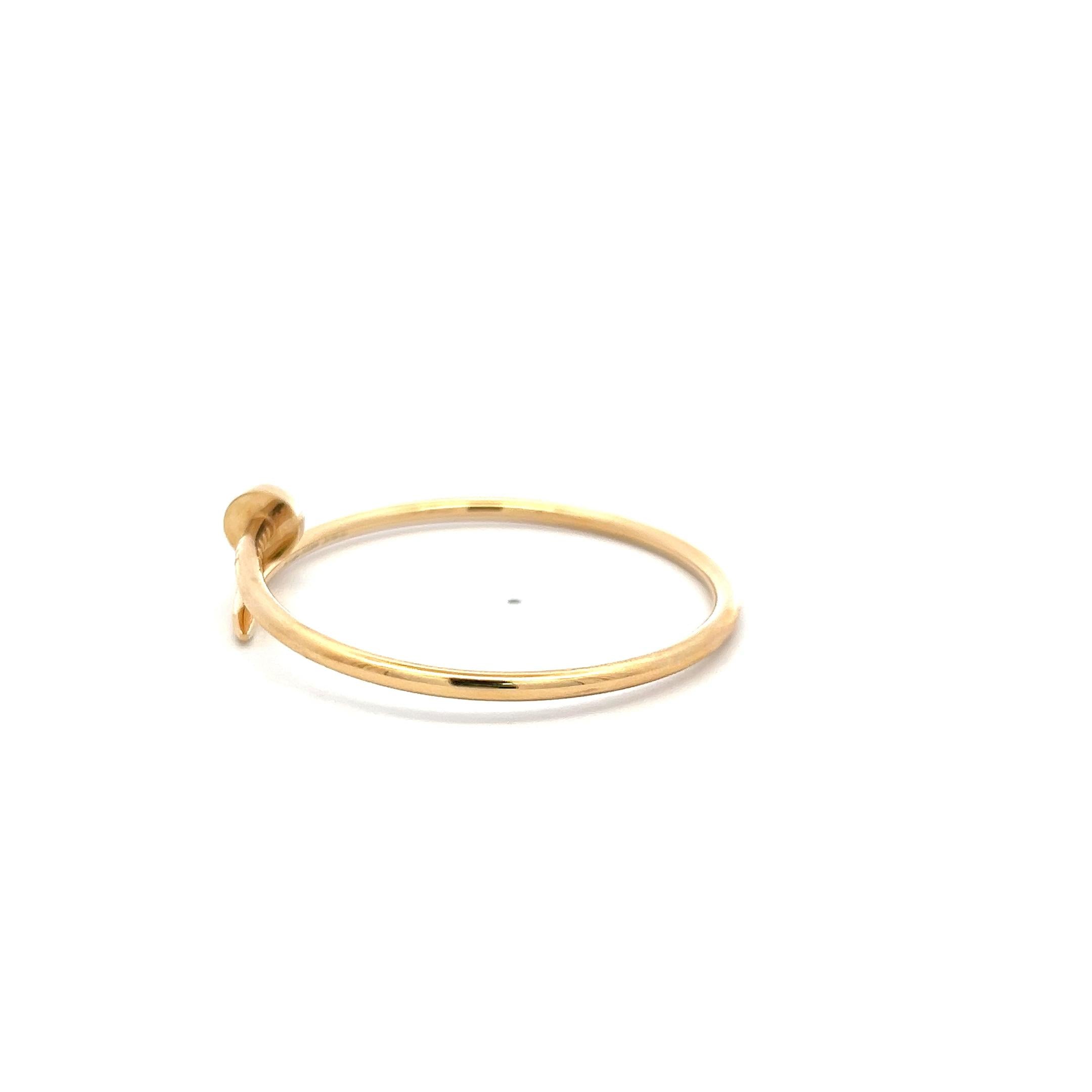 Cartier Vintage 18K Yellow Gold Juste Un Clou Bracelet 2.5MM Size 15