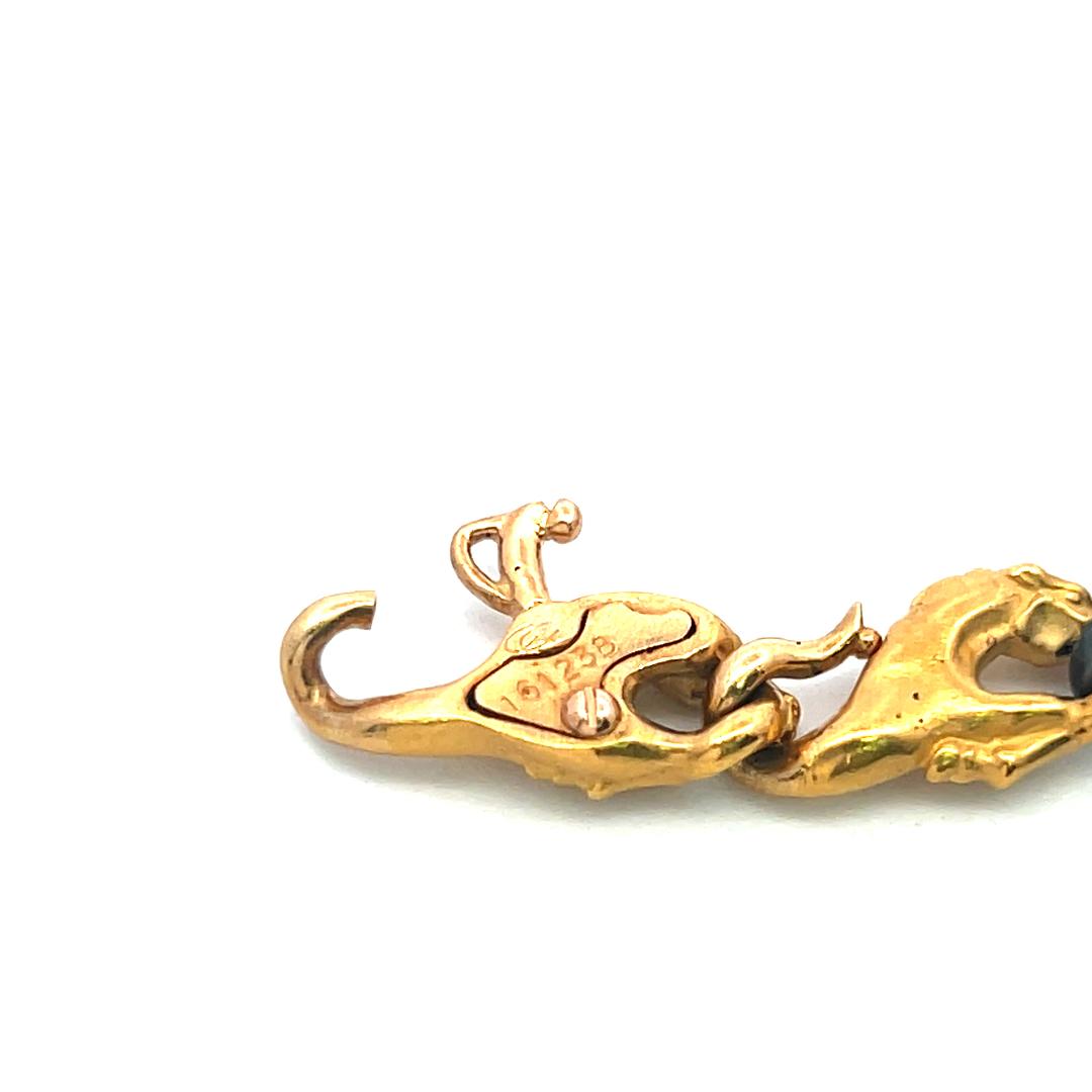 Carrera Y Carre 18 Karat Yellow Gold and Steel Link Bracelet 21.9 Grams