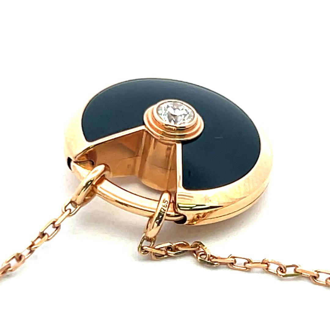 Cartier 18K Yellow Gold Pendant Necklace with 0.09 Carat Round F VVS Diamond