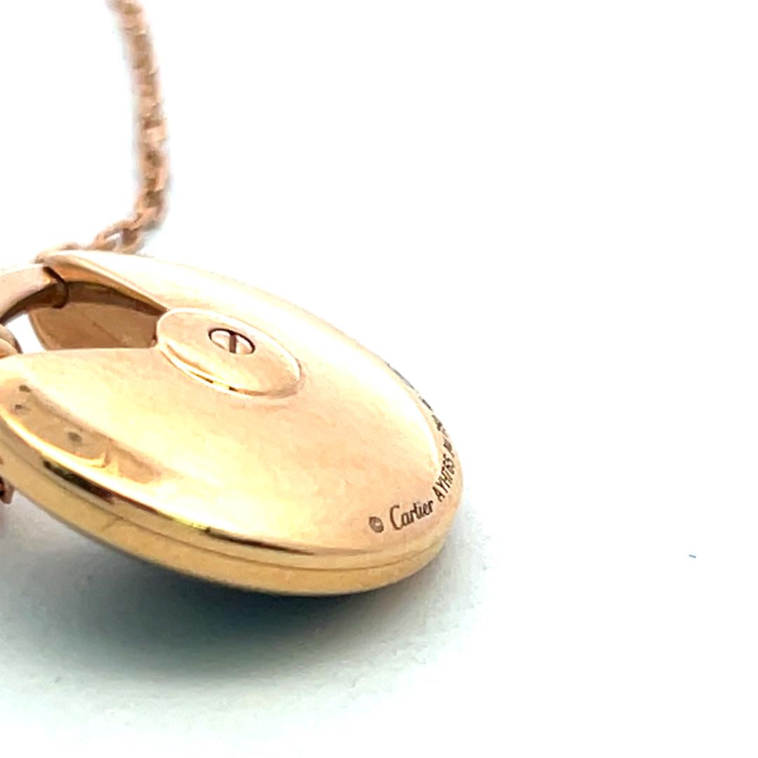 Cartier 18K Yellow Gold Pendant Necklace with 0.09 Carat Round F VVS Diamond