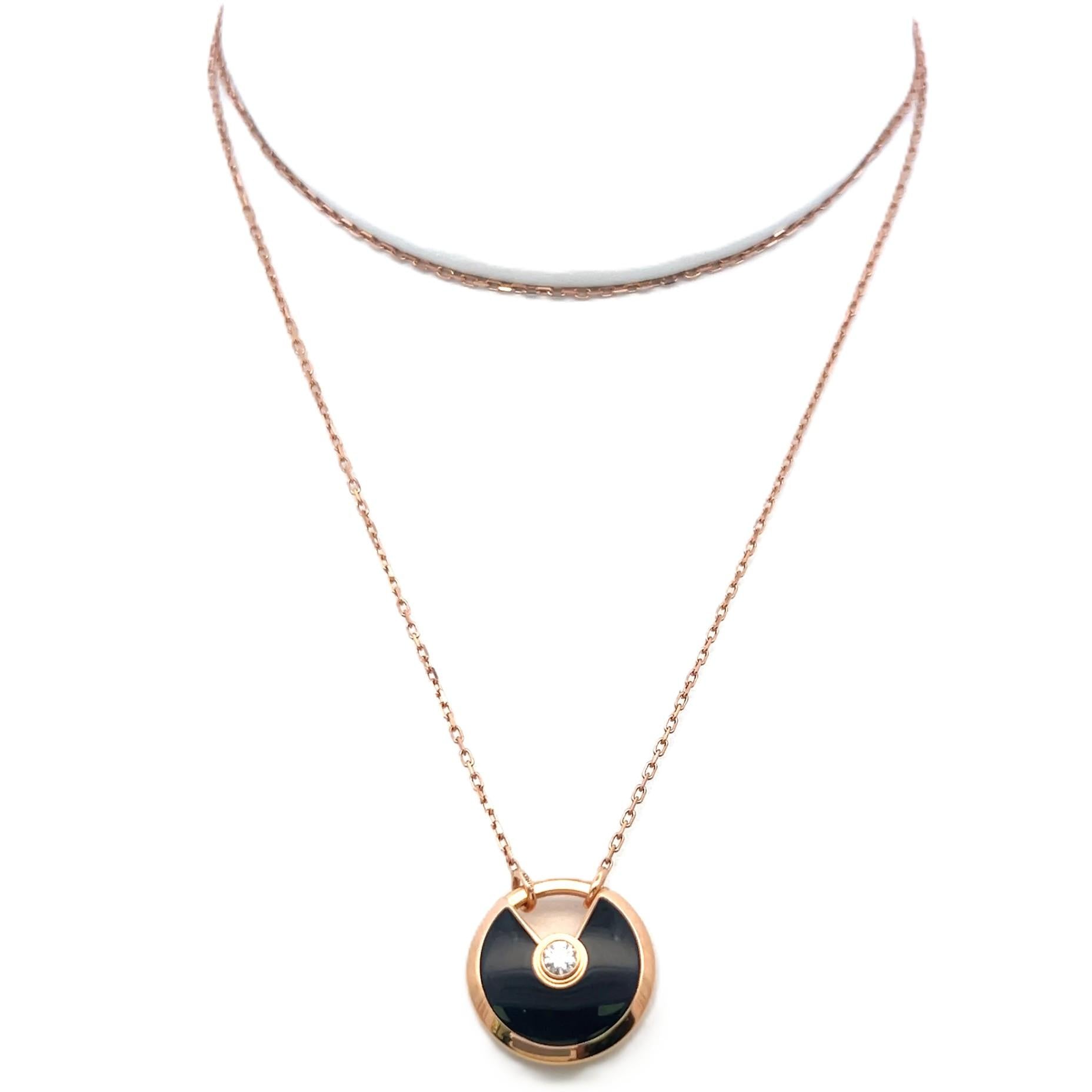 Cartier 18K Yellow Gold Pendant Necklace with 0.09 Carat Round F VVS Diamond