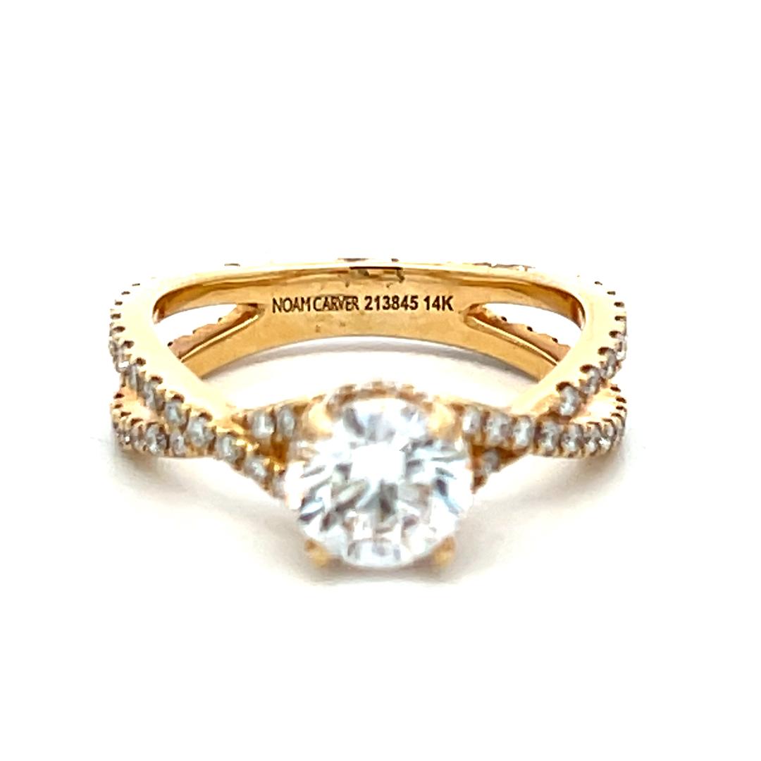 14K YG Eternity Band Ring 0.85ct Lab-Grown & 0.59ct Natural Diamonds Size 6